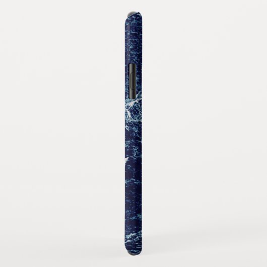 Navy Blue Abstract Pattern Case-Mate iPhone Case (Achterkant/rechts)
