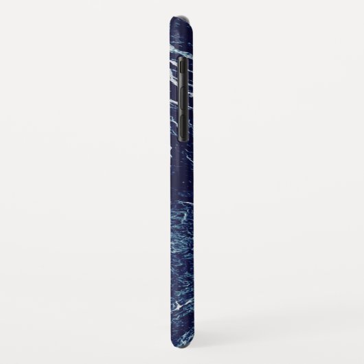Navy Blue Abstract Pattern Case-Mate iPhone Case (Achterkant/links)
