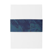 Navy Blue Abstract Pattern Gold Wedding Uitnodigingen Wikkel (Achterkant Voorbeeld)