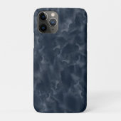 Navy Blue Abstracte Waterverf Stain Elegant Chic Case-Mate iPhone Case (Achterkant)