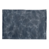 Navy Blue Abstracte Waterverf Stain Elegant Chic Kussensloop (Achterkant)