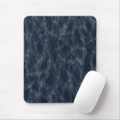 Navy Blue Abstracte Waterverf Stain Elegant Chic Muismat (Met muis)