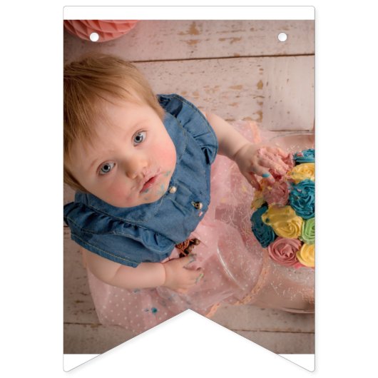 Navy Blue Afstuderen 2023 fotobanner Vlaggetjes (Eerste vlag)