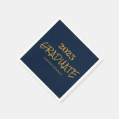 Navy Blue Afstuderen Paper Servet (Hoek)
