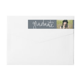 Navy Blue Afstuderen Typografie Foto