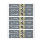 Navy Blue Afstuderen Typografie Foto (Vel)