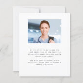 Navy Blue Agate Foto 2025 Afstuderen Aankondiging (Achterkant)