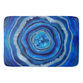 Navy Blue Agate Geode Digital art Badmat (Voorkant)