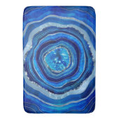 Navy Blue Agate Geode Digital art Badmat (Voorkant Verticaal)