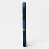 Navy Blue Agate Geode Gold Monogram Case-Mate iPhone Case (Achterkant/links)