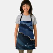 Navy Blue Agate Geode Gold Monogram Schort (Insitu)