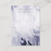 Navy Blue Agate Marble Ketting Earning Display Visitekaartje (Voorkant)