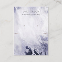 Navy Blue Agate Marble Ketting Earning Display