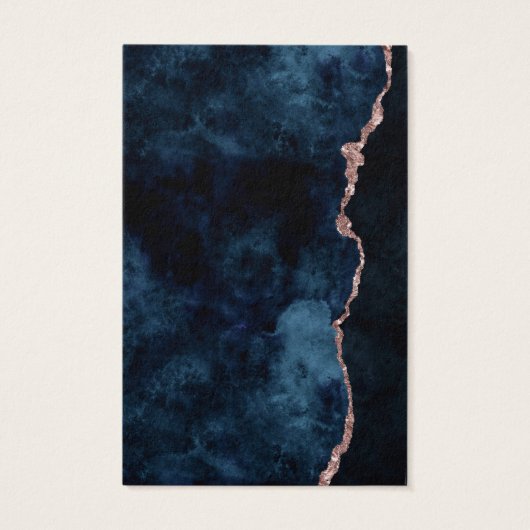 Navy Blue Agate Wedding Accommodations Insert Kaar Visitekaartje (Achterkant)