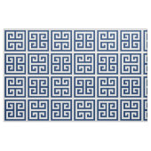 Navy Blue Alternating Square Greek Key Pattern Stof (Yard (91,4 cm))