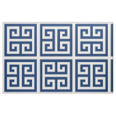 Navy Blue Alternating Square Greek Key Pattern Stof (Fat Quarter)