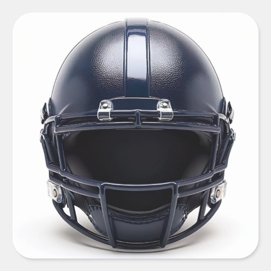 Navy Blue American Football Helmet Decal Vierkante Sticker (Voorkant)