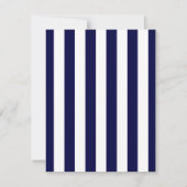 Navy Blue Anchor 4x5 Flat Wedding Bedankt Kaart (Achterkant)