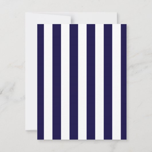 Navy Blue Anchor 4x5 Flat Wedding Bedankt Kaart (Achterkant)