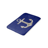 Navy Blue Anchor Bathmat Badmat (Gekanteld)