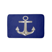 Navy Blue Anchor Bathmat Badmat (Voorkant)