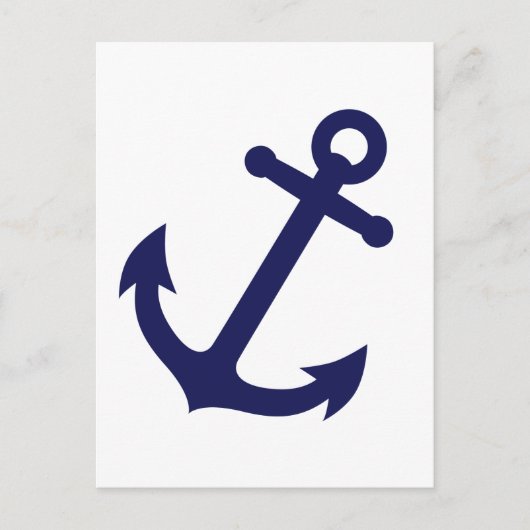 Navy Blue Anchor Briefkaart (Voorkant)