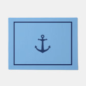 Navy Blue Anchor Deurmat (Voorkant)