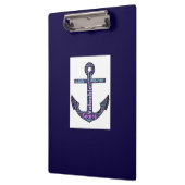 Navy Blue Anchor Klembord (Links)
