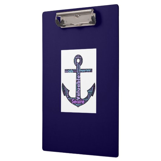 Navy Blue Anchor Klembord (Links)