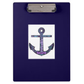 Navy Blue Anchor Klembord (Voorkant)