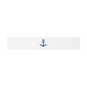 Navy Blue Anchor Monogram Nautical Wedding Uitnodigingen Wikkel (Vlak)