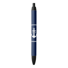 Navy Blue Anchor Monogrammed Blauwe Inkt Pen