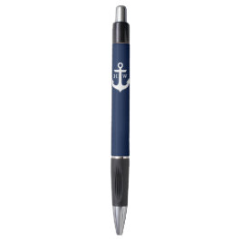 Navy Blue Anchor Monogrammed Pen