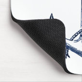 Navy Blue Anchor Muismat (Hoek)