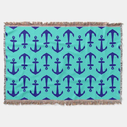 Navy Blue Anchor op het kustdek van Turquoise Deken (Voorkant)
