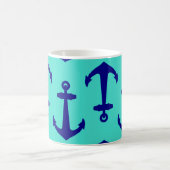 Navy Blue Anchor op het kustdek van Turquoise Koffiemok (Center)