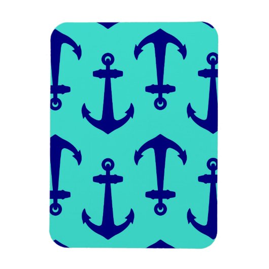 Navy Blue Anchor op het kustdek van Turquoise Magneet (Verticaal)