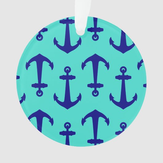 Navy Blue Anchor op het kustdek van Turquoise Ornament (voorkant)