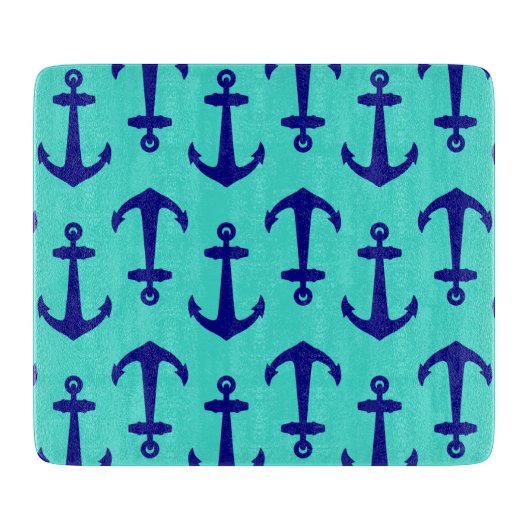 Navy Blue Anchor op het kustdek van Turquoise Snijplank (Voorkant)