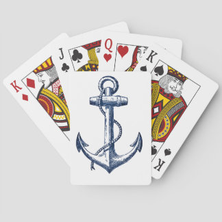 Navy Blue Anchor Pokerkaarten