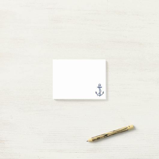 Navy Blue Anchor Post-it® Notes (Op bureau)