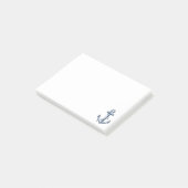 Navy Blue Anchor Post-it® Notes (Schuin)