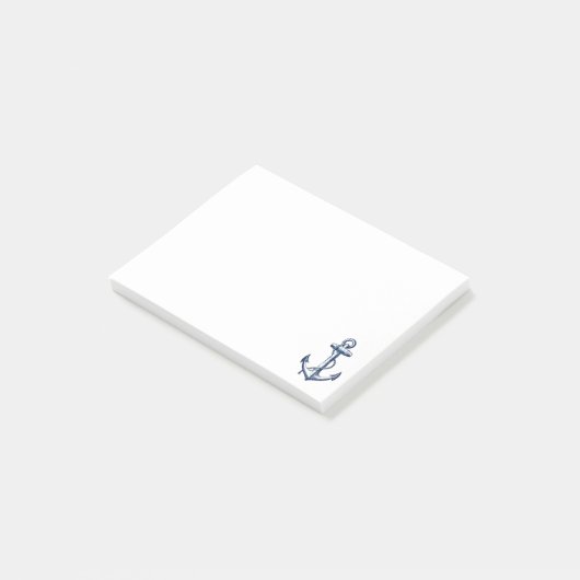 Navy Blue Anchor Post-it® Notes (Schuin)