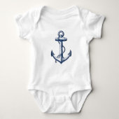 Navy Blue Anchor Romper (Voorkant)