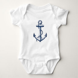 Navy Blue Anchor Romper