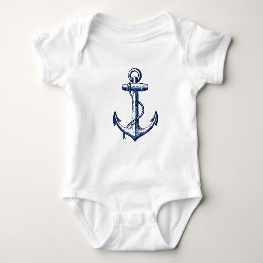 Navy Blue Anchor Romper (Voorkant)