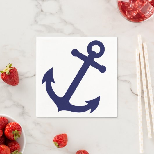 Navy Blue Anchor Servetten (Insitu)