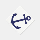 Navy Blue Anchor Servetten (Hoek)