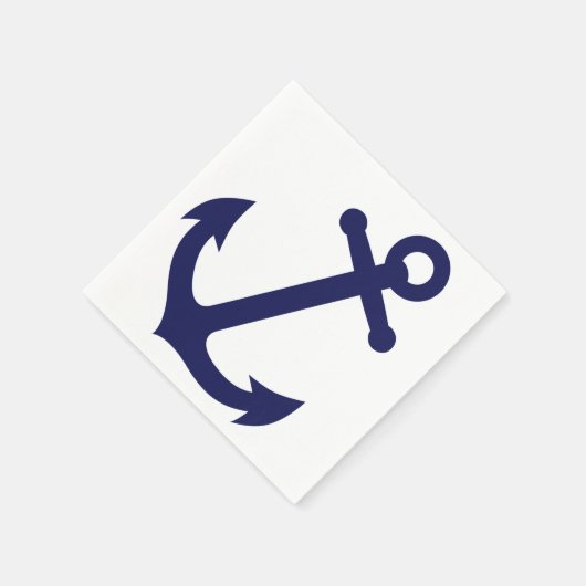 Navy Blue Anchor Servetten (Hoek)