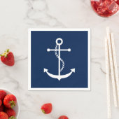 Navy Blue Anchor Servetten (Insitu)